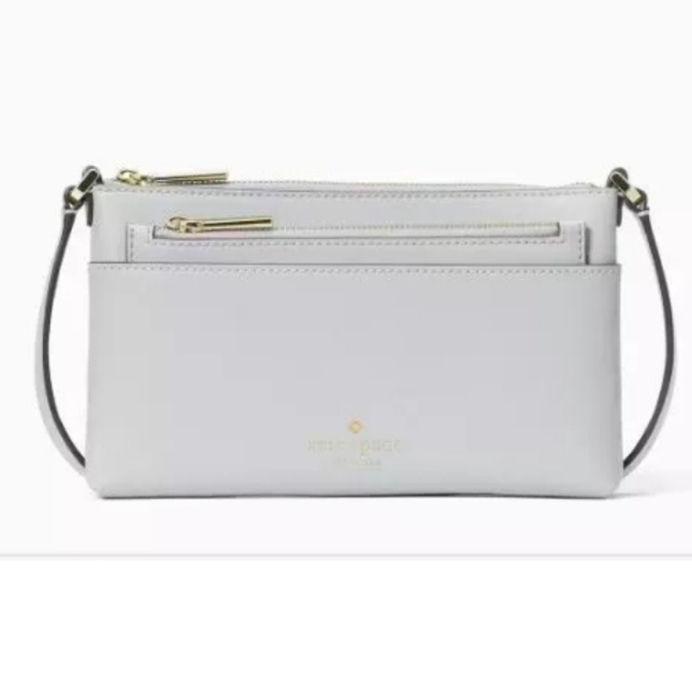 Kate Spade Gray Sadie Saffiano Crossbody Bag